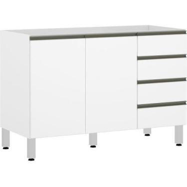 Imagem de Balcão De Pia Sem Tamp 120cm Branco - LUCIANE