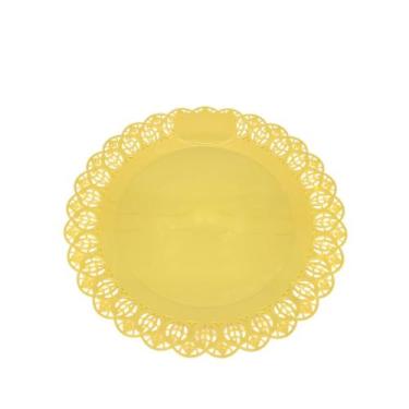 Imagem de 5 Bandejas Redondas Suporte Para Bolos Doces 29cm - Deluma Plásticos, 