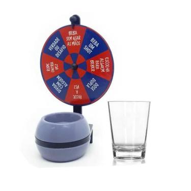 Imagem de Jogo De Shot Com Copo De Vidro Roleta / Roda Vira- Vira 60ml - FWB