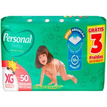 Imagem de FRALDA PERSONAL BABY PROTECT HIPER XG 50 unidades