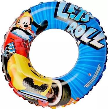 Imagem de Boia Inflável Circular De Cintura Franja Mickey 72 Cm - Etitoys