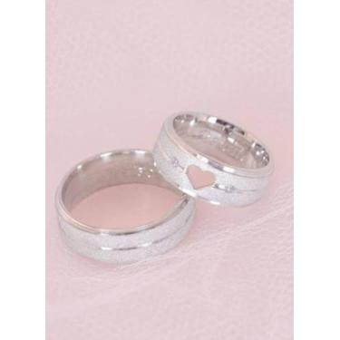 Imagem de Par de alianças de prata. - Prata 