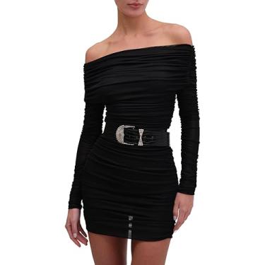 Imagem de Ronny Kobo Minivestido feminino Eidis tomara que caia, Preto Jet, G