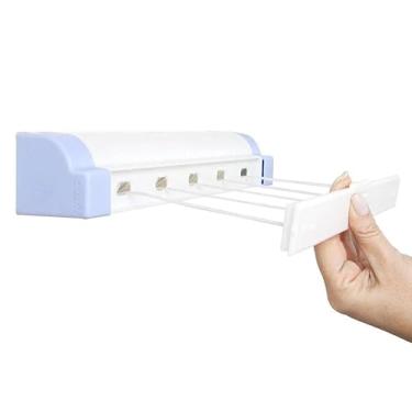 Imagem de Varal Automático Retrátil Recolhível 5 Cordas de Parede 4,10m