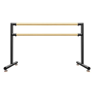 Imagem de Ballet Bar Barra De Balé Dupla Portátil Para Treino Em Casa, Bastão De Dança De Aço De Madeira Sólida Estável, Barra De Balé De Treinamento De Pilates De Ginástica De Alongamento(2 m/6.56 ft)