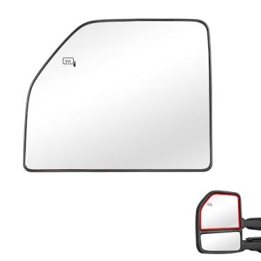 Imagem de Senzeal Espelho retrovisor superior aquecido do lado do motorista para Ford F150 2015-2020 Ford F250 F350 F450 F550 2017-2022 Espelho de reboque FL3Z17K707Q (lado esquerdo)