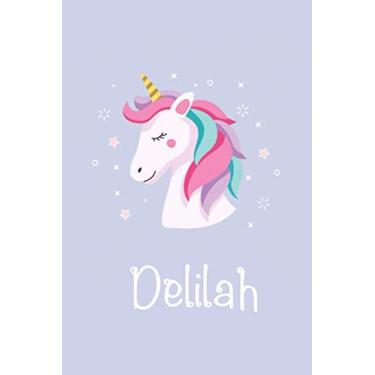 Imagem de Delilah : Unicorn Journal: Notebook With Name On Front Cover, 120 pages College Ruled Notebook Journal & Diary for Writing & Note Taking for Girls and ... Personalized Notebooks For Girls And Women)
