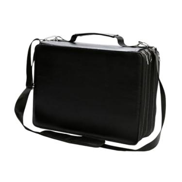 Imagem de Vaveren Caso marcador de lápis caneta caso organizador de lápis marcadores profissionais titular organizador de batom para pintor adolescentes menino, Preto