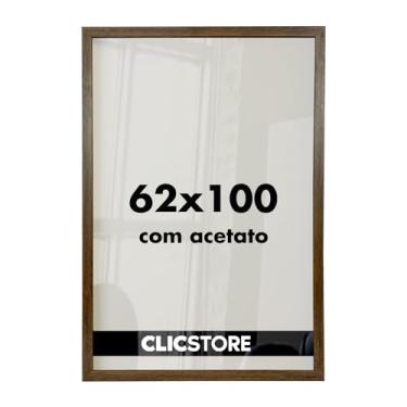 Imagem de Moldura p/Quebra Cabeça Grow Puzzle 2000 peças 62x100 cm Decoração Quadro Parede Sala Escritório Game Office c/Acetato (Tabaco)