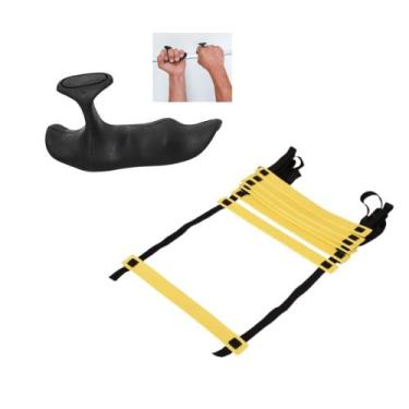 Imagem de Escada Funcional Treino Agilidade Coordenação Motora+ Gripe De Proteçã