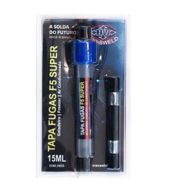 Imagem de Tapa Fugas Brasweld F5 Super 15ML sem Mangueira para Refrigerador e Ar Condicionado