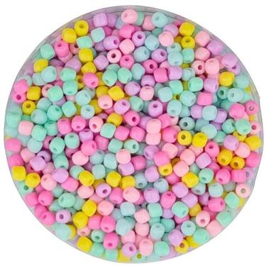Imagem de Miçanga 4mm Colorida Miçangão Leitosa 50 gramas - 10de10, Color Candy