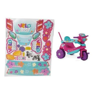 Imagem de Caetela Adesivo Completo P/ Velobaby Gatinha Bandeirante