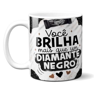 Imagem de Caneca Xícara Porcelana Presente Páscoa Diamante Negro