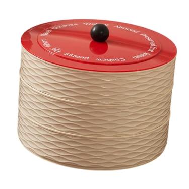 Imagem de Fenteer Servindo Bandeja Prato Dividido Candy Box Nut Holder Fruit Plate com Tampa Bandeja de Armazenamento de Frutas Secas para Jóias Itens Pequenos, 3 Níveis