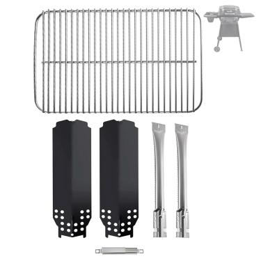 Imagem de BBQration Peças de grelha para Char-Broil Classic 280 2 bocas 463672817, 463672717 G320-0200-W1, G215-0203-W, grelha de cozinha, queimador, placa de calor, tenda de proteção, tubo cruzado