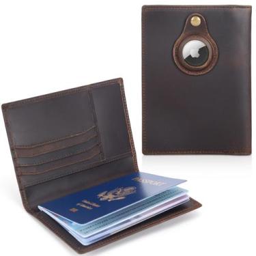 Imagem de Carteira Porta-Passaportes Polare Slim em Couro com Bloqueio RFID
