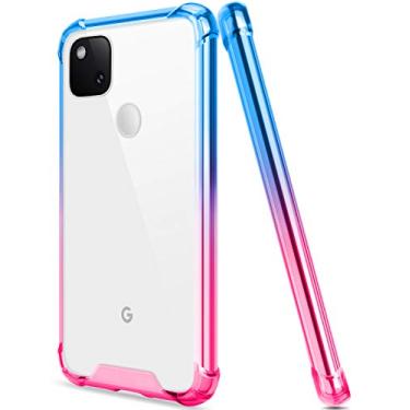 Imagem de Salawat Capa para Google Pixel 4a [não serve para 4a 5G], capa protetora rígida rígida de TPU (poliuretano termoplástico) reforçada à prova de choque para Google Pixel 4a 5,8 polegadas 2020 (azul
