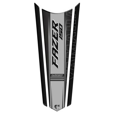 Imagem de Adesivo Faixa Gravata Resinado Tanque Moto Fazer 150 Preto Preto