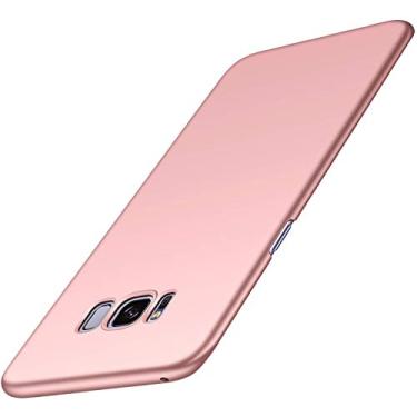 Imagem de Capa para Samsung Galaxy S8 [proteção fina] [protege contra choques/arranhões/quedas/marcas] [plástico de PC premium] Capa rígida minimalista para Galaxy S8 (rosa)