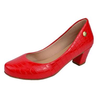 Imagem de Sapato Feminino Scarpin Bico Redondo Tradicional 40.011 - Donna Santa,