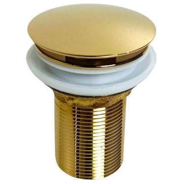 Imagem de Válvula Ralo Click Luxo 1.1/4 Metal P/ Pia e Cuba Dourada - Montelar A