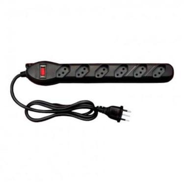 Imagem de Filtro De Linha 6 Tomadas Qfl6 Preto Bivolt Qualtronix