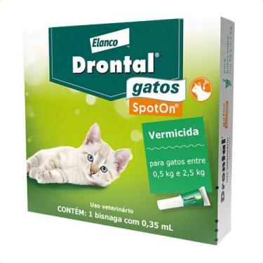 Imagem de Drontal Spot On Vermicida Para Gatos Entre 0,5kg E 2,5kg - ELANCO - BA