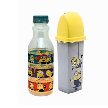 Imagem de Kit Escolar Garrafa de Água Infantil 500 ML e Porta Escova de Dente In