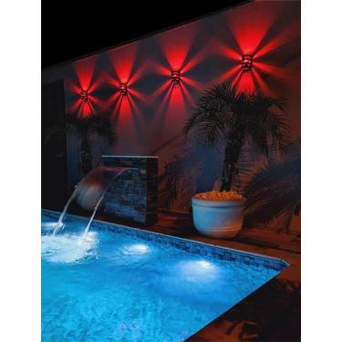 Imagem de Kit com 3 Arandela de Parede + Lente Colorida Com Lâmpada Led - Metais