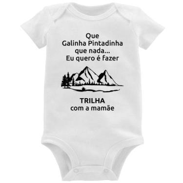 Imagem de Body Bebê Trilha com a mamãe Trekking - Foca na Moda, Branco, G