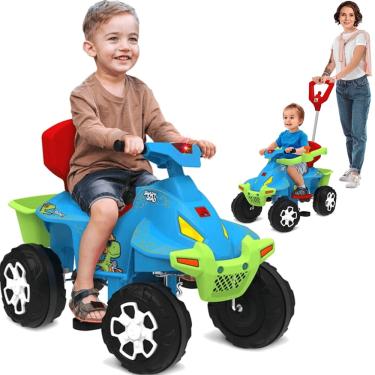 Imagem de Carrinho de Passeio e Pedal Infantil Bandeirante Smart Quad Azul