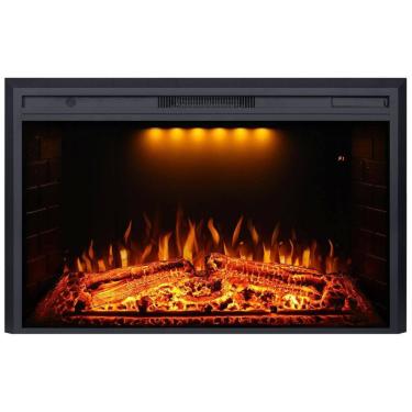 Imagem de Lareira Elétrica de Embutir A69x127L com Controle Remoto e Proteção contra Superaquecimento, 1500W, 110v, VALUXHOME EF50T, Preto