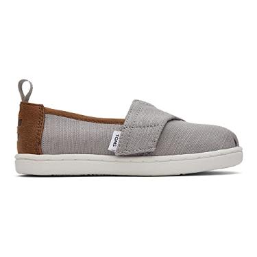 Imagem de TOMS Mocassim infantil unissex de algodão reciclado Alpargata, Gesso cinza, 4.5 Big Kid