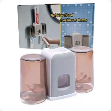 Imagem de Dispenser Pasta De Dente Luxo Aplicador Creme Dental Com Suporte 4 Esc