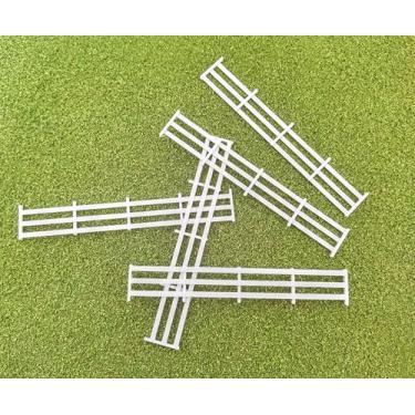 Imagem de 10 Miniatura Cercas Fazenda - Escala Ho- 1:87 Maquetes Terrário 1/87 CERQUINHA SITIO (branco)