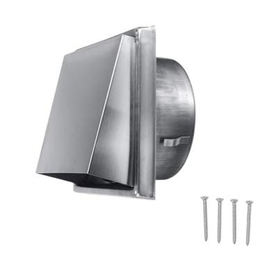 Imagem de kingsea Tampa de ventilação de aço inoxidável 304 de 15,2 cm, tampa de ventilação quadrada para secador, tampa de ventilação de parede externa, exaustor para cozinha, banheiro, escritório