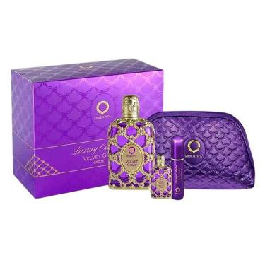 Imagem de Kit Perfume Velvet Gold Orientica EDP Feminino 80ml + 7,5ml + Necessaire