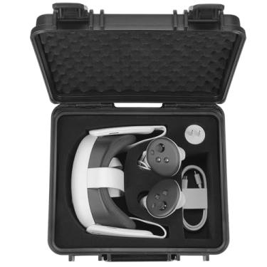 Imagem de ZENACCE Estojo rígido compatível com fone de ouvido Meta Quest 3S/Quest 3 VR com alça original, estojo de viagem à prova d'água comporta controle e acessórios, não compatível com alça Elite