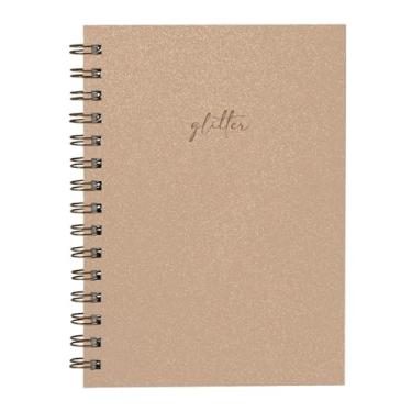 Imagem de Caderno Feminino 100 Fls Solid Glitter Nude 14x20