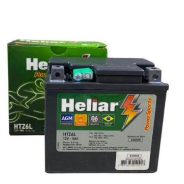 Imagem de Bateria Moto Heliar Htz6l 5ah Xre 190/ Biz Fan Bros 125/150