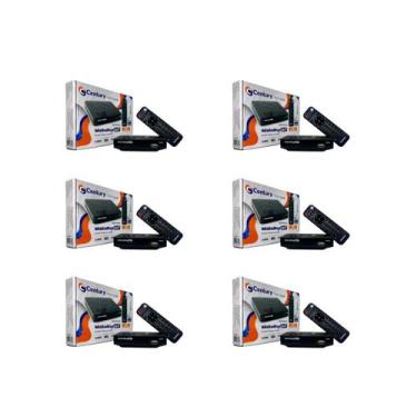 Imagem de Kit 6 receptores digital de tv century sat hd - midiabox b7