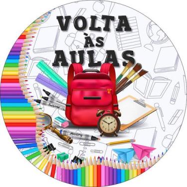 Imagem de Painel De Festa Redondo 1,50x1,50, Volta as Aulas Material Escolar 025