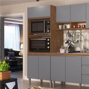 Imagem de Torre Quente 3 Portas 2 Nichos para Forno Athena Freijó/Cinza