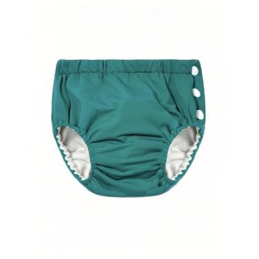 Imagem de Fraldas de natação reutilizáveis para bebês recém-nascidos, laváveis, fraldas aquáticas, nadando, verde, 100