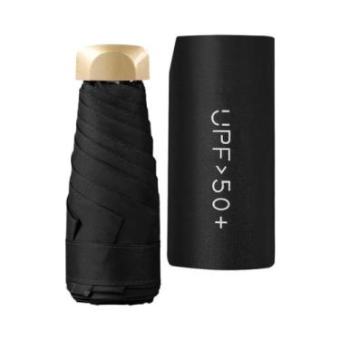 Imagem de Guarda-Chuva Dobrável de Vinil com Proteção UV - Mini Guarda-Chuva de 