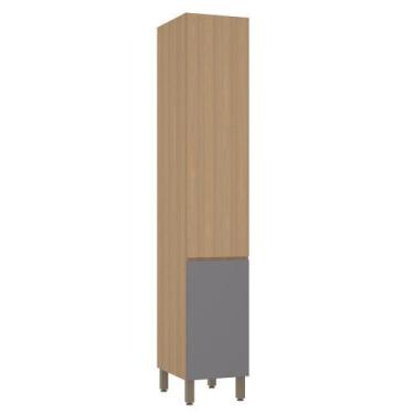 Imagem de Paneleiro Simples 40cm 2 Portas Slim Luciane Móveis, Freijó/Freijó Bra
