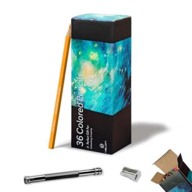 Imagem de YSLON Conjunto de lápis de cor profissional com 36 lápis de cor para crianças e adultos