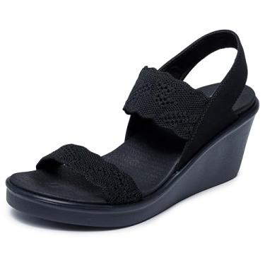 Imagem de Skechers Rumble on New Crush feminino, Preto/preto, 38