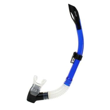 Imagem de Snorkel Respirador Mergulho Com Valvula Sk-07 Fun Dive, Transp, Azul